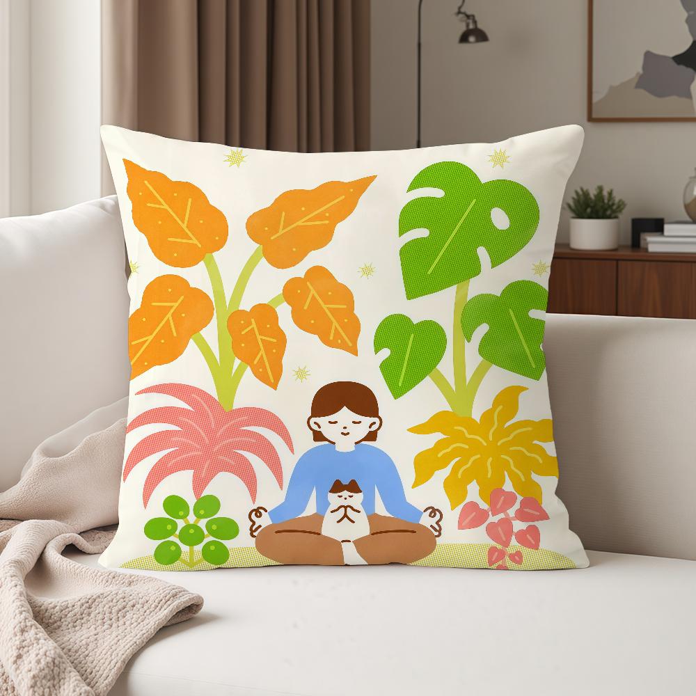 Cartoon Cat Oorosi Pillow Case Suitable For Bedrooms Living Rooms Cars Home Decoration