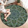 Ethnic Style Circular Carpet Bedroom Minimalist Computer Chair Circular Pad Dressing Table Bedside Dirt Resistant