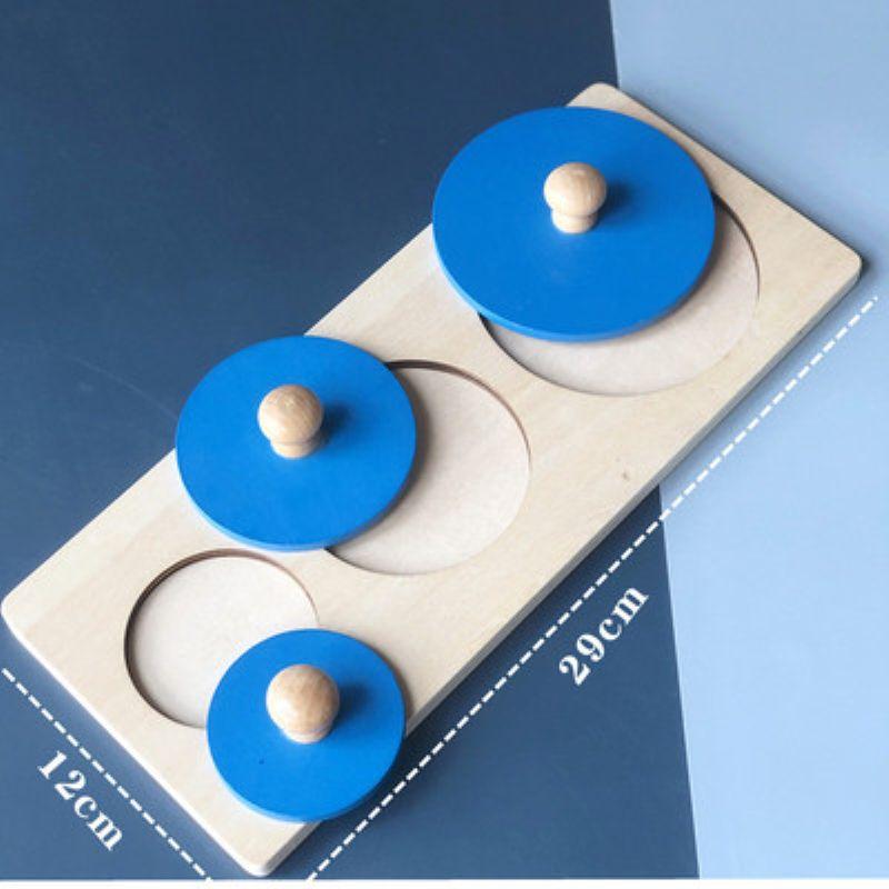 Baby Hand Holding Puzzle Board Entry-Level Geometric Shape Color Cognitive Pairing Teaching Aids Enlightening Early Education Educational