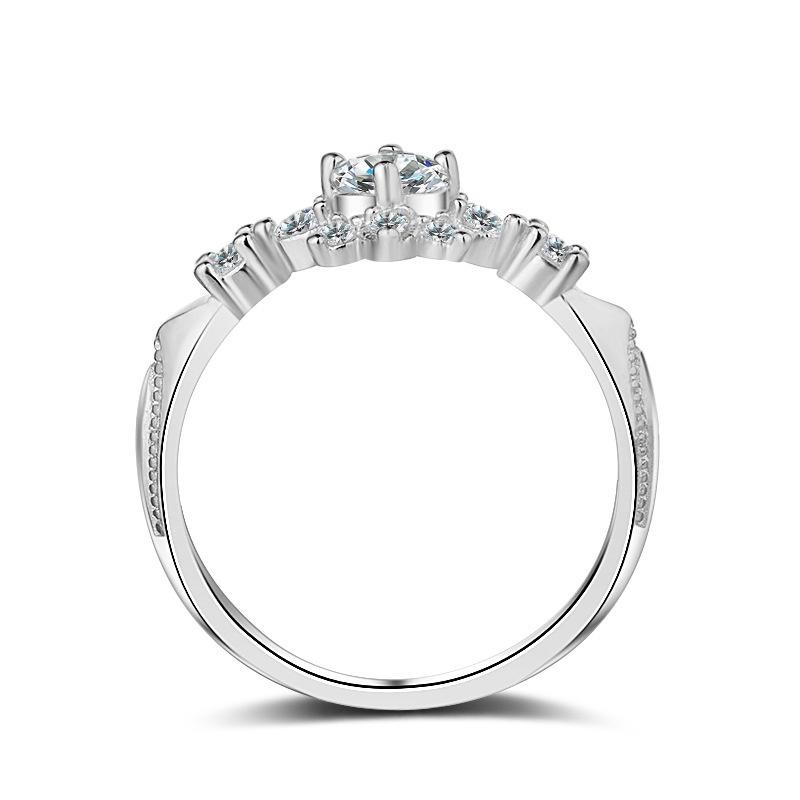 Женское милое модное позолоченное элегантное кольцо со стразами и кристаллами для свадьбы