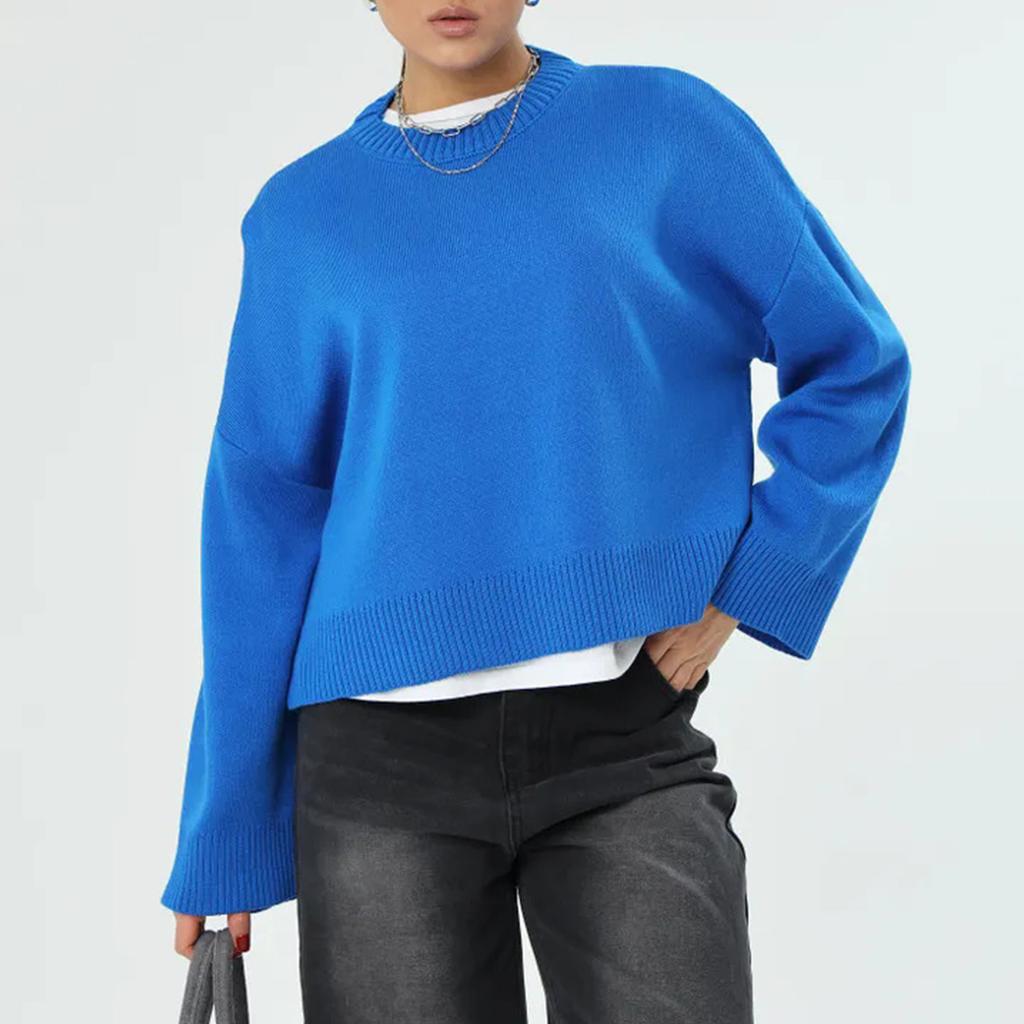 Women's Turtleneck Sweater Long Sleeve Chunky Knit Asymmetrical Hem Fashion And Winter Style