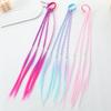 Kids Colored Gradient Wig Braids Scrunchies:Stretchable Extensions for Dreadlocks,Cute Braid Hair Accessories for Girls’ Styling