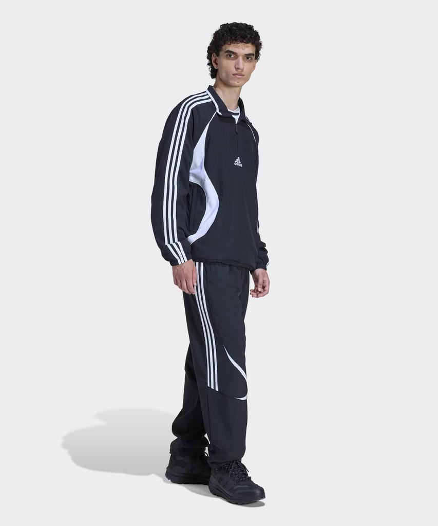 adidas Толстовка Teamgeist с молнией до середины - Черная:Белый / Ke2762