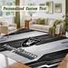 Crystal Velvet Square Rug Custom NameLas Vegas Raiders Pattern Non Slip Home Floor Decor Rug