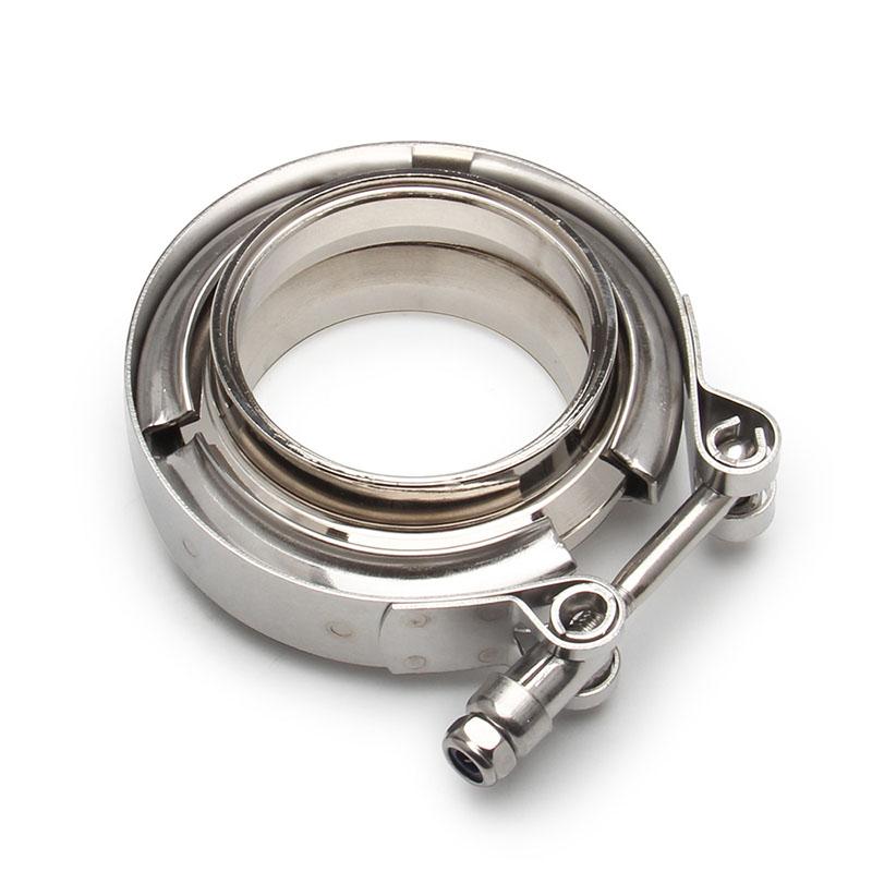 304 Stainless Steel 1.5~6 Inch 51 63 76 mm Quick Release V Band Clamp Turbo Exhaust Pipe Male Female Flange V Clamp Kit