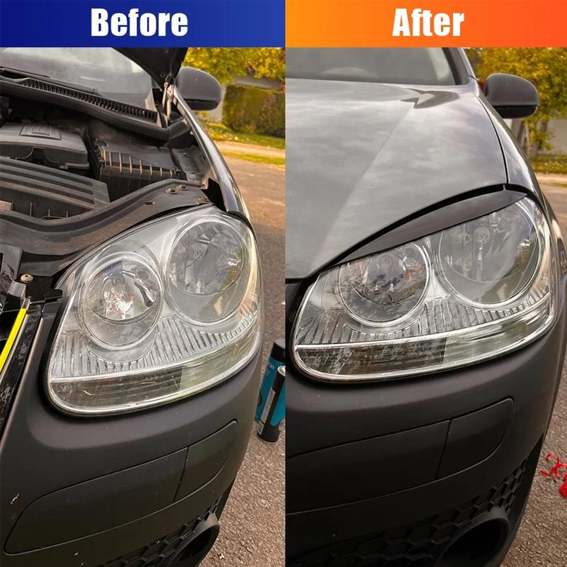 Для Volkswagen Chrome Headlights Eyebrow Eyelashes Trim Cover Внешние аксессуары 1 пара Для VW GOLF 5 MK5 GTI R 2005 2006 2007