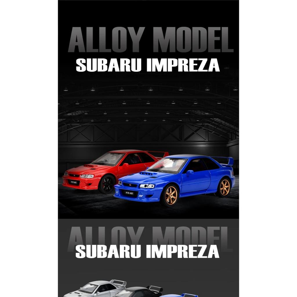 1/32 Subaru Impreza WRX STI Alloy Sports Car Model Diecasts Metal Racing Car Vehicles Model Sound Light Simulation Kids Toy Gift