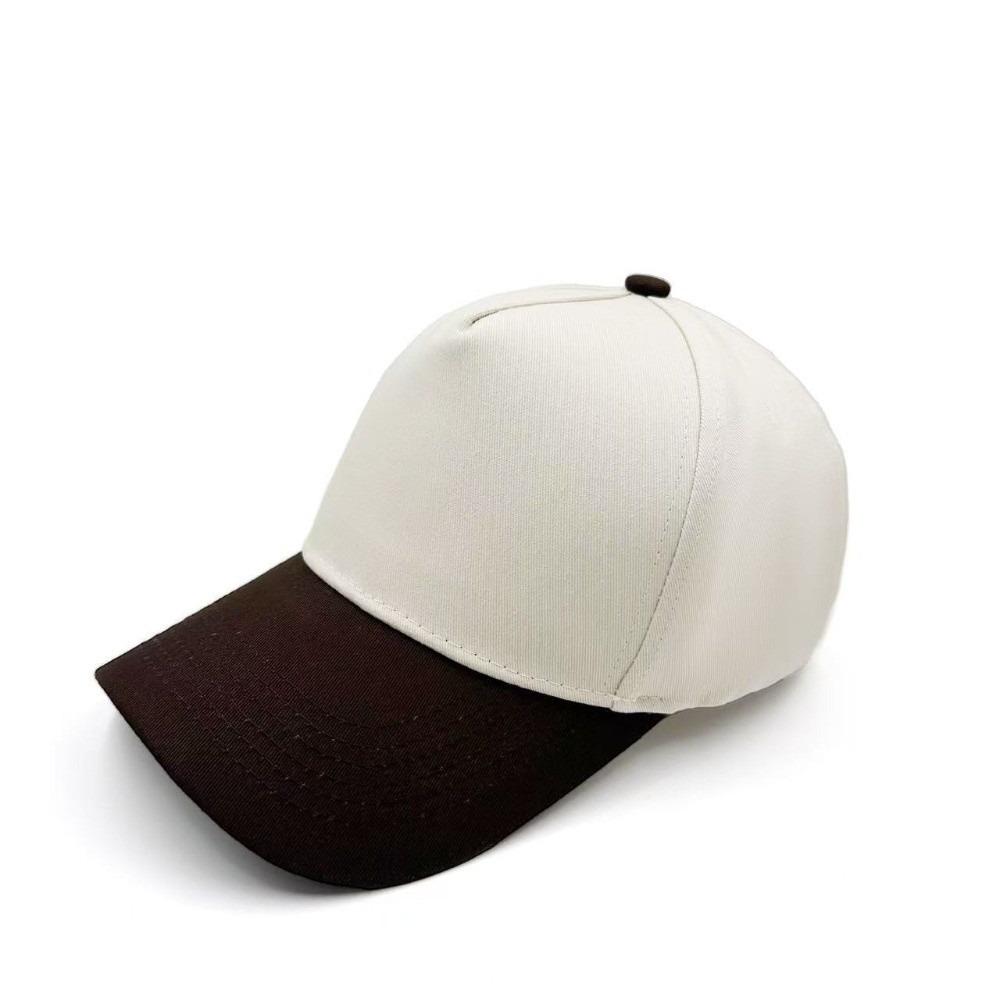 Simple Color Blocked Peaked Cap Breathable Lightweight Baseball Cap Adjustable Korean Style Sunscreen Sun Hat Travel