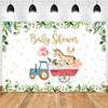 Mocsicka Baby Shower Photography Background Tropical Jungle Animals Party Decoration Props Child Portrait Photo Backdrop Banner