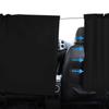 Car Front Rear Seat Divider Curtain Taxi Cab Divider Van Cabin Curtain Campervan Black Protective Privacy Window Sunshade