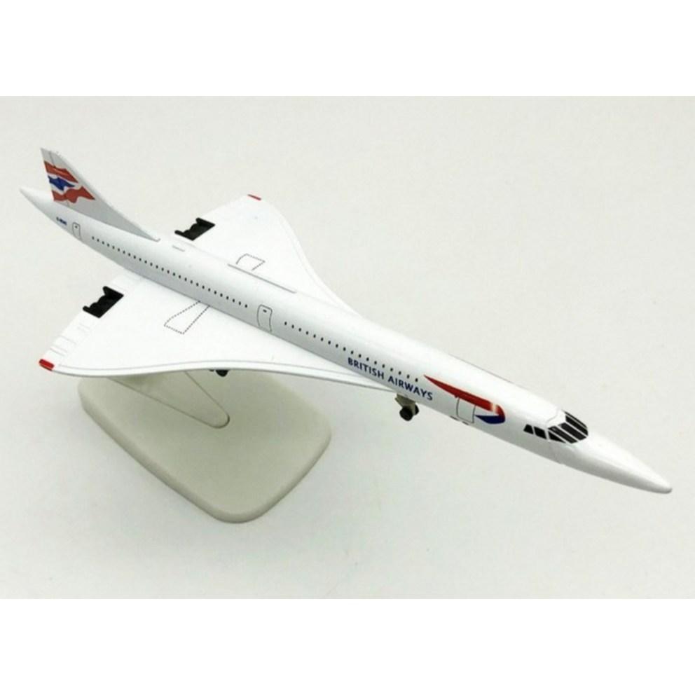 Модель самолета Concorde, сверхзвуковой реактивный самолет 1:Масштаб 300 (20см)