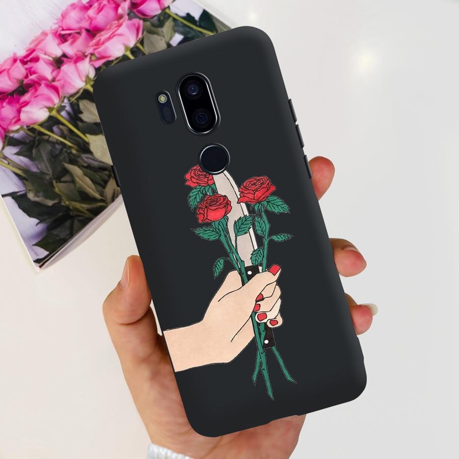 For LG G7 thinQ Case G710EM LM-G710 G710 Luxury Painted Cover Soft Silicone Phone Cases For LG G7 ThinQ Back Covers 6.1'' Bumper