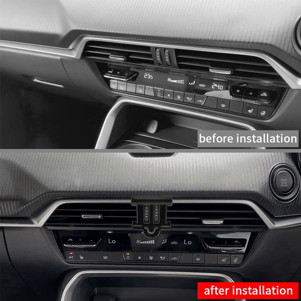 Для Mazda CX-60 2024 автомобильный держатель мобильного телефона на приборную панель вентиляционное отверстие кронштейн для смартфона автомобильный держатель мобильного телефона