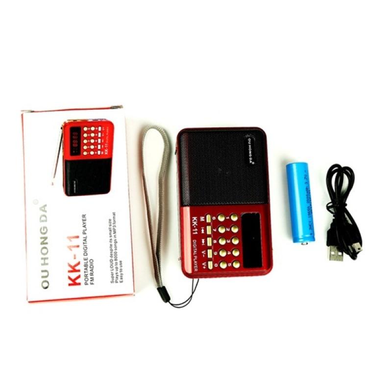 K11 FM Перезаряжаемый мини-портативный радиоприемник Портативный цифровой FM USB TF MP3-плеер Динамик