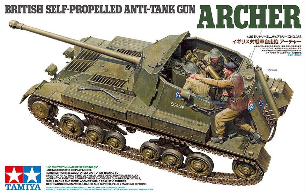 Tamiya Военная миниатюра, британская артиллерийская самоходная установка Archer, пластиковая модель 35356 1/35 № 356