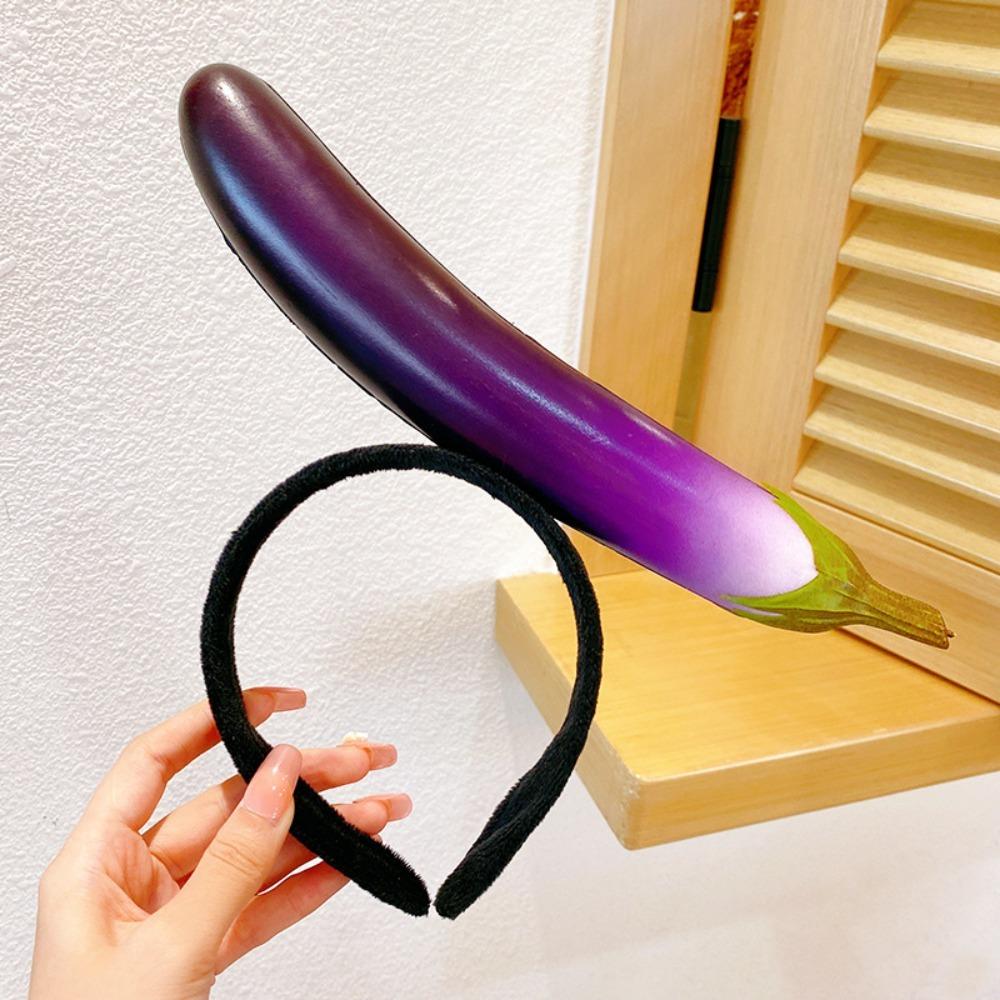 Ободок для волос с изображением жареных яиц и овощей, мультяшный обруч для волос Kawaii, креативные забавные ободки для женщин