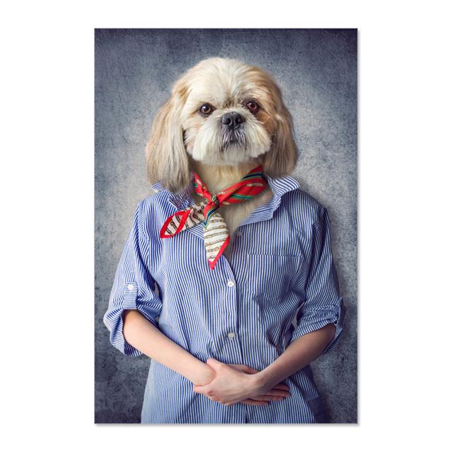 Человеческое тело, голова животного, абстрактная настенная художественная печать, Жираф, медведь, лев, холст, картина, скандинавский плакат, декор, фотографии для гостиной, без рамки