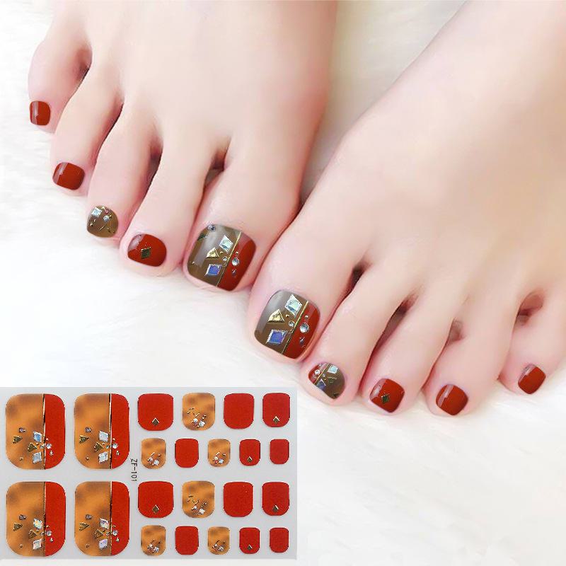 Наклейки на ногти с 3D-ромбовидным узором: Водостойкий, долговечный, отбеливающий для ног