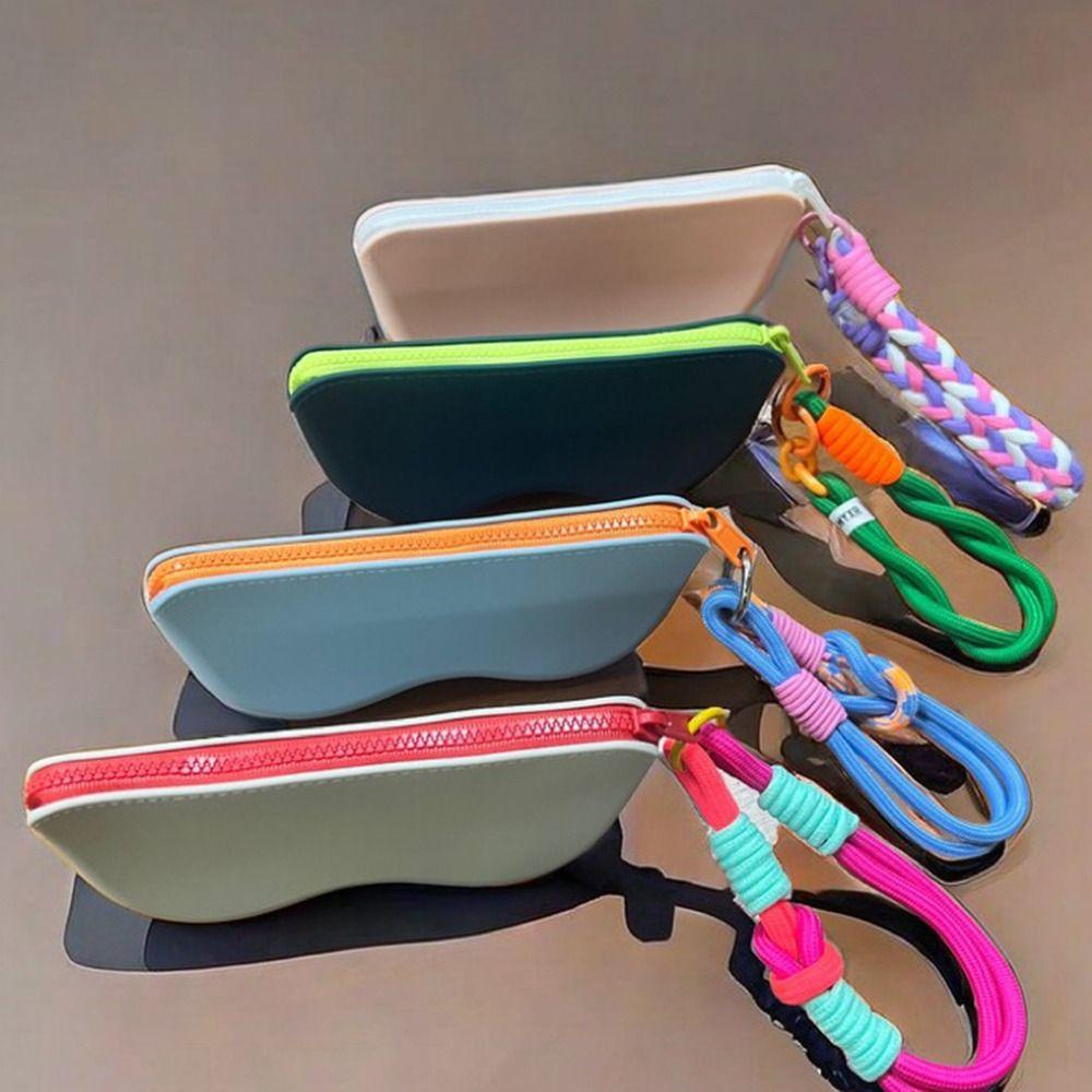 Candy Color Glasses Storage Bag Dustproof Portable Eyeglass Bag Silicone Glasses Bag Travel