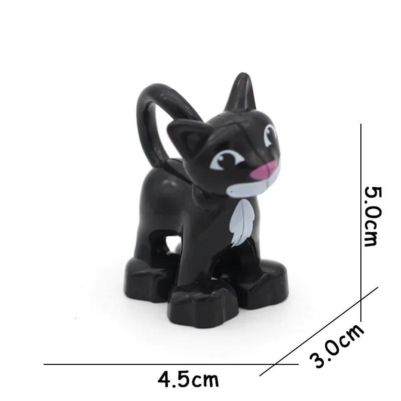 Big Size Building Blocks Animal Accessories Figures Farm Poultry Livestock Cat Rabbit Compatible Bricks Toys Children Kids Gifts