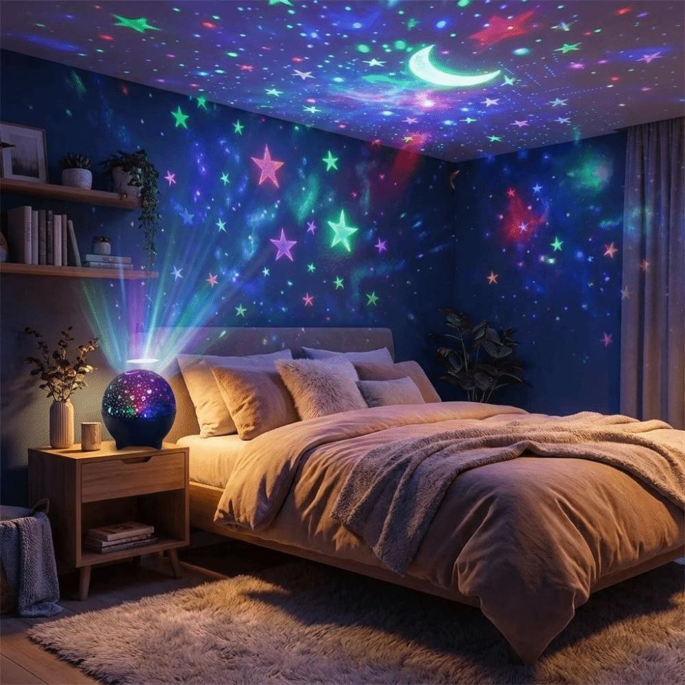 Dreamy Star Projector Night Light 5V USB Projector Lamp Starry Sky Party Ambient Light Bedroom