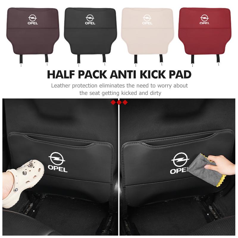 AAAYQ1 Leather Car Seat Back Protector Mat Prevent Dirty Anti Kick Pad For Opel Vectra Zafira Meriva Mokka Grandland Vivaro Antara