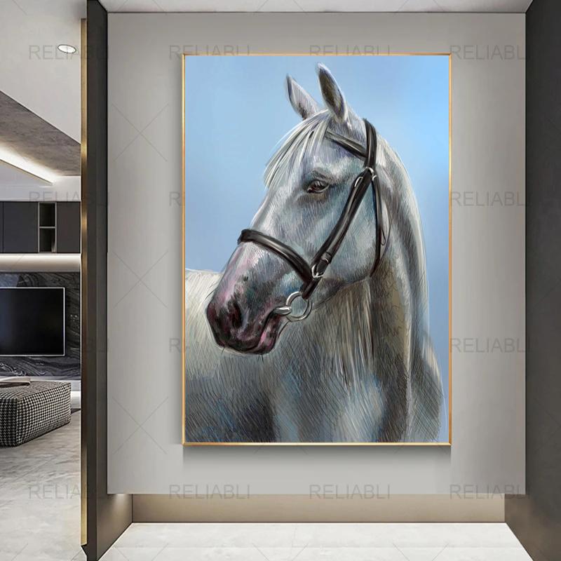 Плакаты с бегущей лошадью и принты, холст, живопись, настенные художественные картины с животными для гостиной, современный домашний декор, куадрос, без рамки