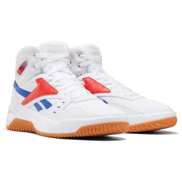 Reebok BB OS Mid PU Shock Absorption High-Top Retro Basketball Shoes Unisex Sneaker White FV4475