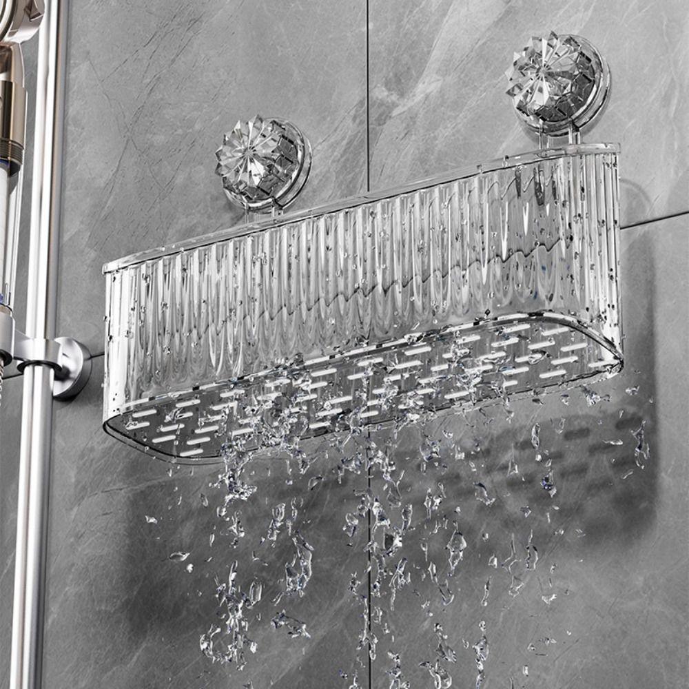 Дренажная присоска, корзина для хранения в ванной комнате, легкая чистка, полка для хранения, душевая стойка