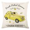 Pillow Cover Nordic Ins Pillow Summer Yellow Lemon Square Print Pillow Cover Cushion