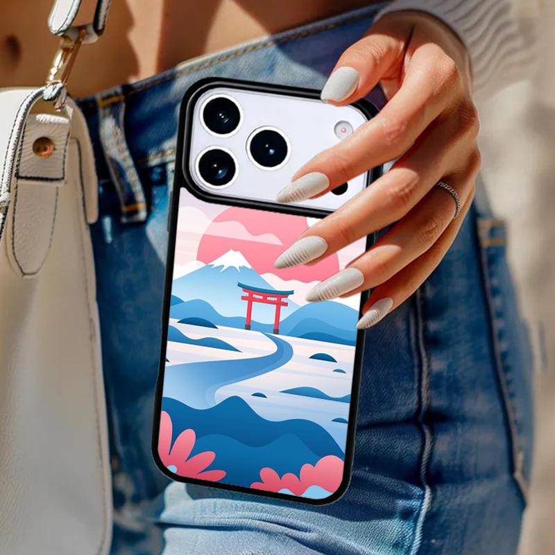 Чехол для телефона с изображением горы Фудзи Для iPhone 17 Air 14 15 13 12 Max Чехол Для Apple 16e 11 Pro Max Plus Coque