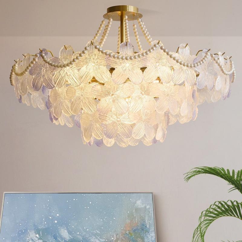 Французская хрустальная люстра, современная простая и атмосферная лампа для главной спальни, столовой