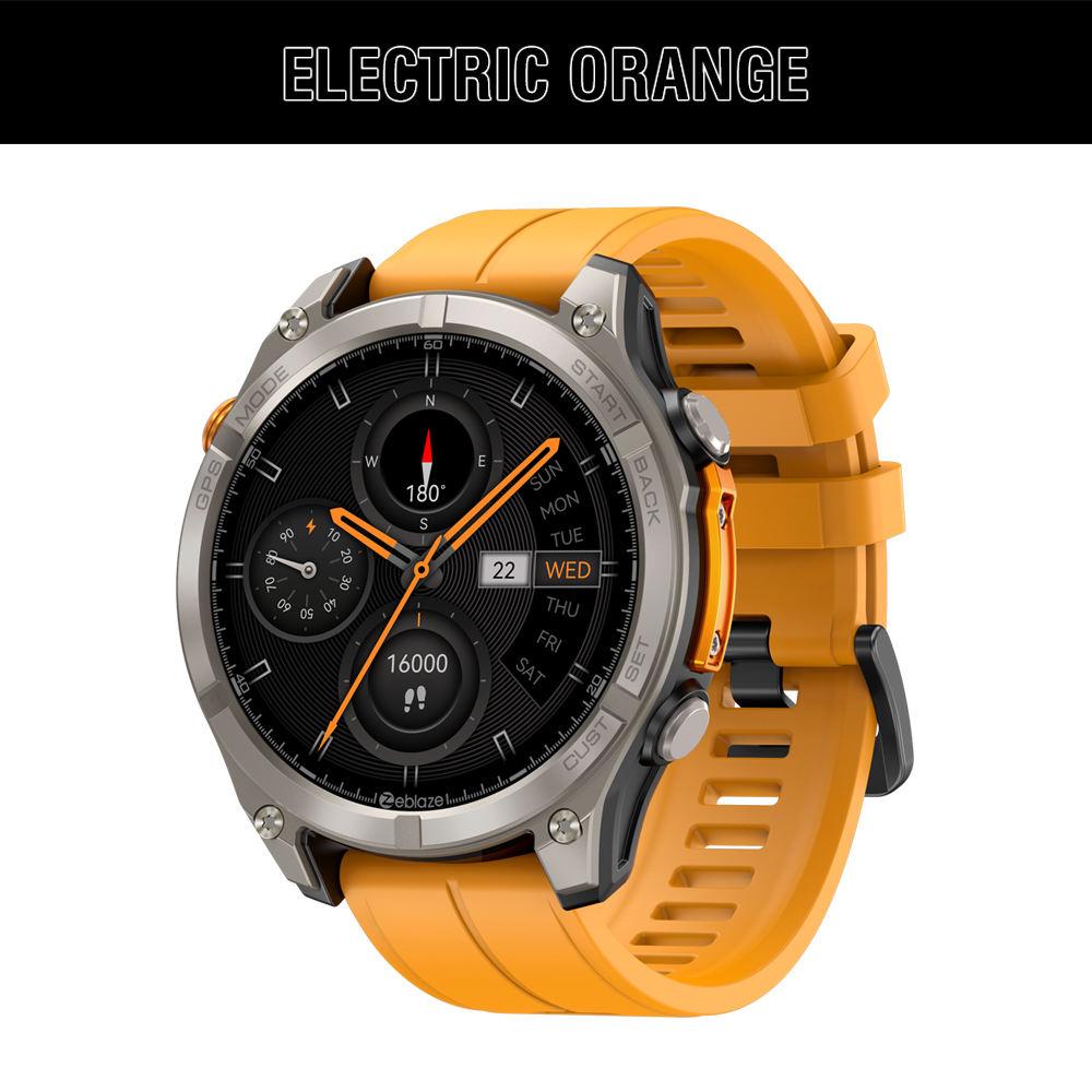 Новое для умных часов Zeblaze Stratos 4 GPS 1,43-дюймовый AMOLED-дисплей Встроенный компас Барометрический высотомер Фонарик Особенности