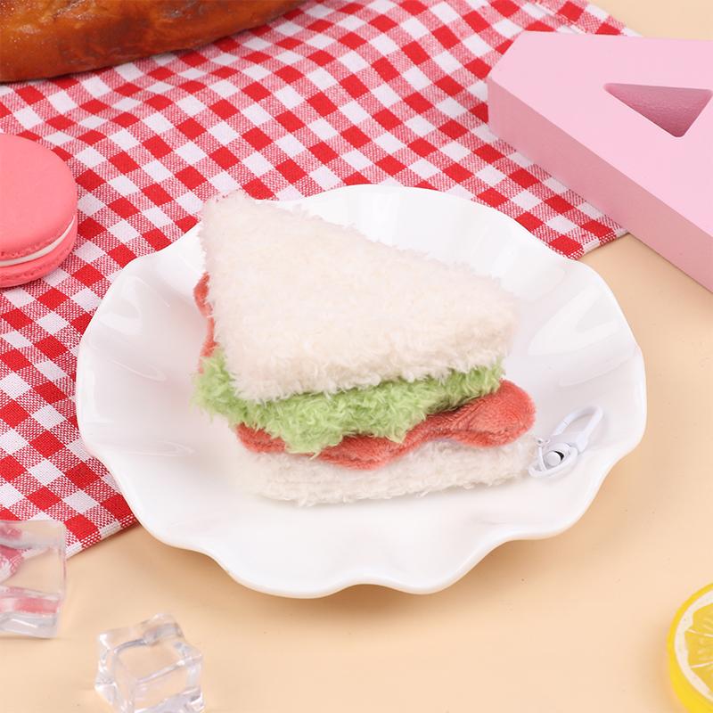 Кавайный плюшевый брелок в виде симуляции еды, креативный брелок в виде сэндвича, гамбургера, торта, подвеска для сумки, аксессуары для ключей, подарки для пары