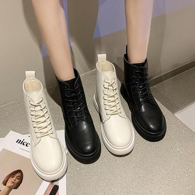 Мода Модные мягкие ботинки женские ботильоны женские осенне-зимние с круглым носком на шнуровке удобная обувь женские короткие ботинки на платформе