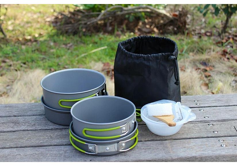 Multifunctional Portable Cookware Set for Outdoor Camping, Picnic & Fishing