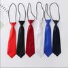 Rubber Band Tie Children'S Candy Color Solid Color No Glossy Performance Tie 6Cm Tie, Short Tie