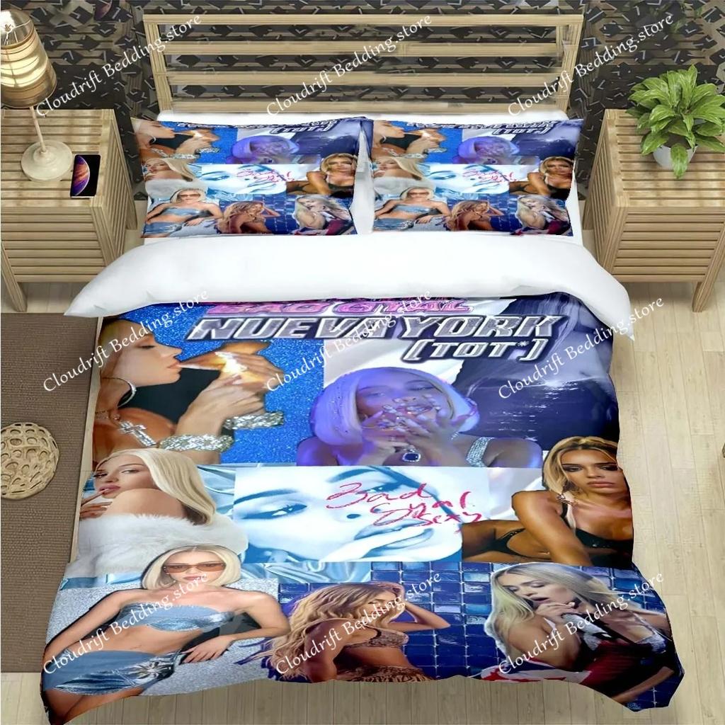 Fashion Spain Hot Female Singer B-bad G-Gyal Print Bedding Set Duvet Cover Comforter Bed Youth Kids Girl Boys Luxury Gift