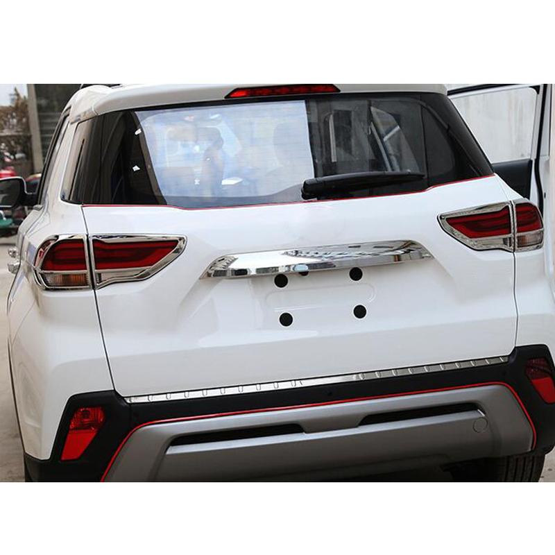 Детектор автомобиля ABS Хромированная Накладка для Hyundai IX35 2018 Задний Фонарь Задний Фонарь Рамка Детали Бровь 4 шт.