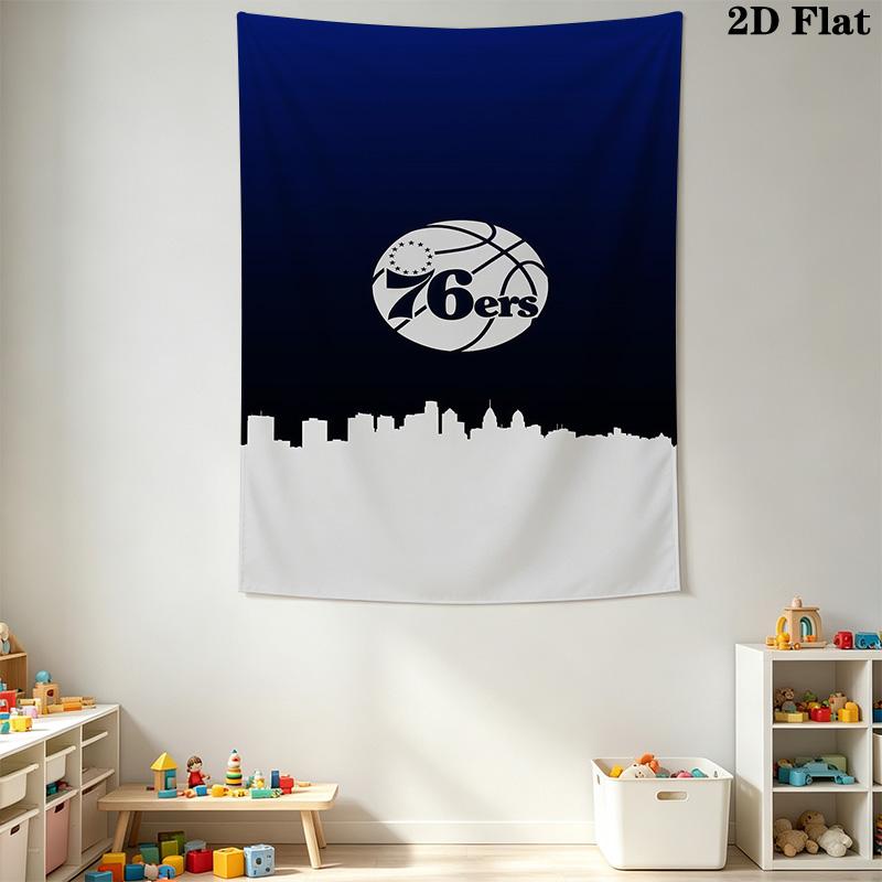 Philadelphia 76Ers Team Logo Threepiece Set 1 Duvet Cover 2 Pillowcase Without Core Duvet Cover And Pillowcase Bedding Set
