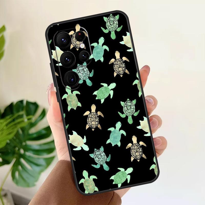 Мягкий чехол с морской черепахой для Samsung Galaxy S25 S21 S22 S23 S24 Ultra S9 S10 Plus S20 FE S24 FE Чехол для телефона