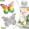 Metal Butterfly Wall Decor 7 Colors Butterflies Sculpture Iron Indoor Outdoor Hanging Wall Art for Garden Yard Fence Home Gift