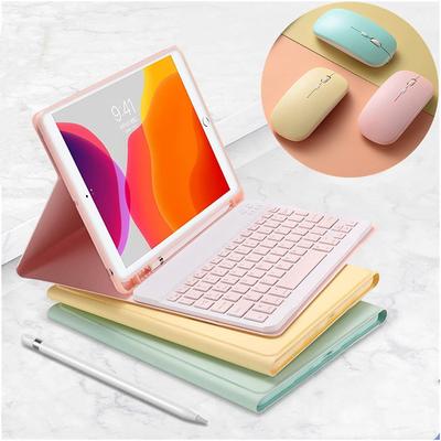 Чехол-клавиатура с мышью для iPad 10-го поколения iPad 2025 и iPad Милая клавиатура со съемной клавиатурой и карандашом Популярна среди женщин (2022,