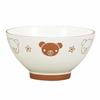 Miyamoto Sangyo Children's Tea Bowl, Brown, 220ml, Bear Design