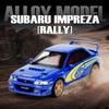 1/32 Scale Subaru Impreza Rally Alloy Racing Model Open Door Desk Ornament Sound Light Children's Toys Boy Gift