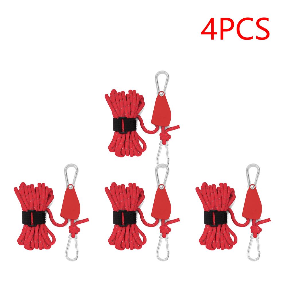 4 м регулируемый трос для кемпинговой палатки, вешалка для троса, трос для тента, подъемный трос, крюк, прочный трос, вешалка-зажим