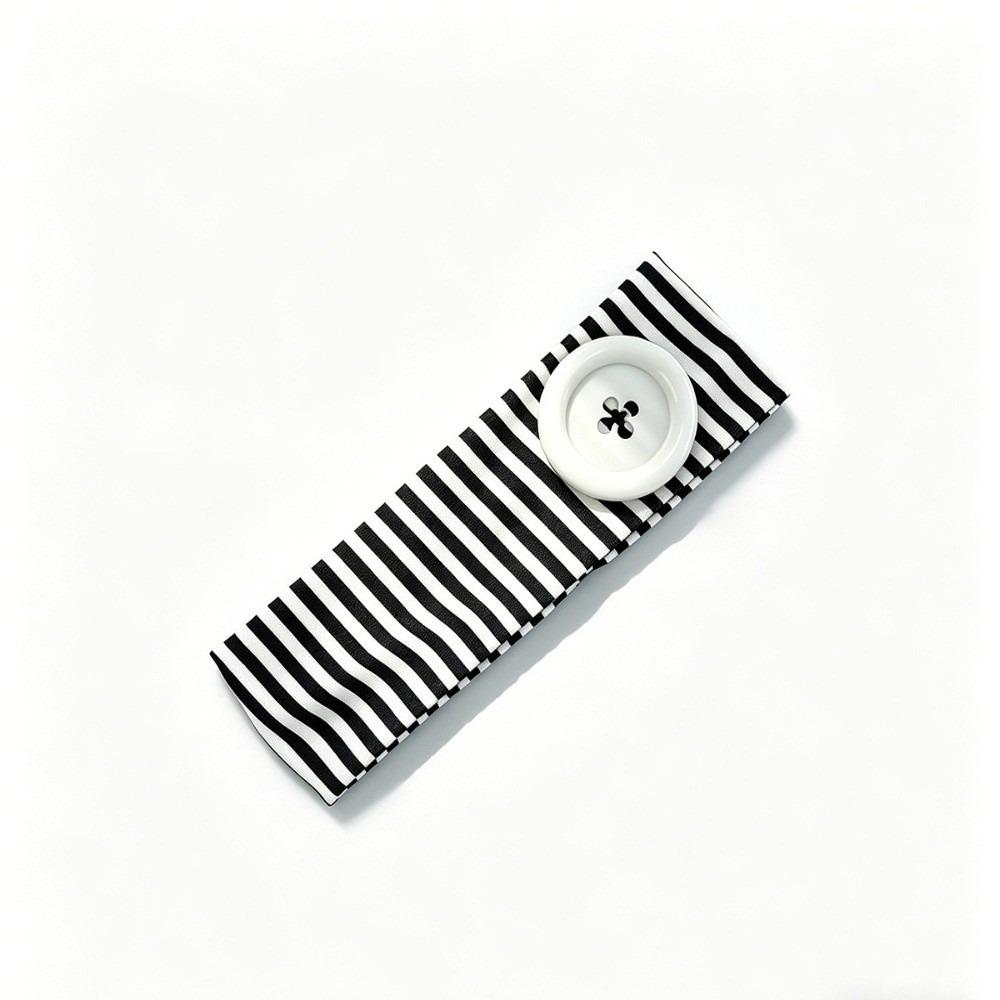 Oversized Button Sports Striped Printed Headband Stretch Fabric Fitness Hairband  Daily Wear