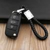 Braided Leather Key Ring Emblem Pendant Auto Products for Mitsubishi L200 Triton Outlander Sport Ralliart Mirage