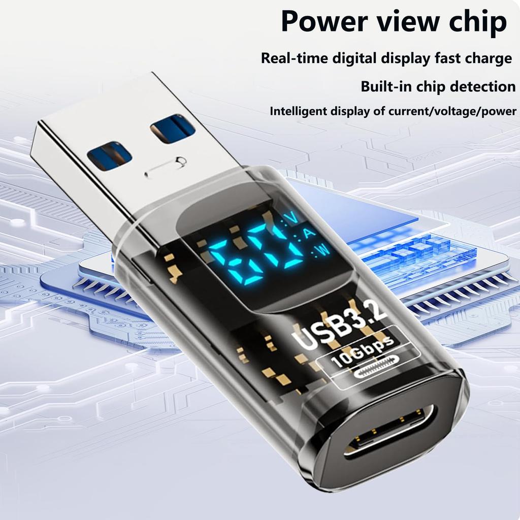 Адаптер USB3.2 с цифровым дисплеем 4K@60Гц USB-C OTG для iPhone16 15 Pro Max Samsung iPad PC Ноутбук Быстрая зарядка 36Вт/PD-60Вт Синхронизация данных