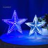 Топпер для рождественской елки со светодиодной подсветкой, топпер для елки со звездой, водонепроницаемый многоразовый, высокая яркость, новогодний праздник, домашний офис, украшения для дома, Рождество